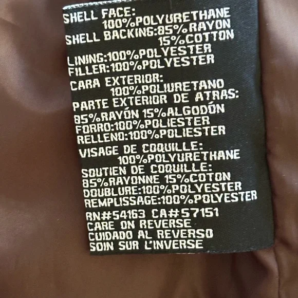 GUESS WOMANS BROWN SNAKE SKIN FAUX LEATHER MOTORCYCLE JACKET SZXL - Picture 11 of 16